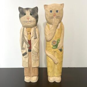 Vintage James Haddon Cat Sculpture Set of 2